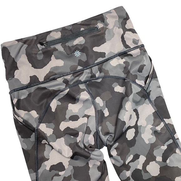ATHLETA Womens Size XS Lightning Camo 7/8 Tight Leggings Black Supersonic - Picture 4 of 5